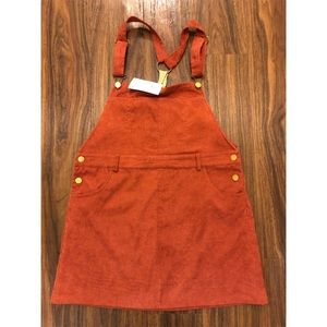 Rust Orange corduroy overall